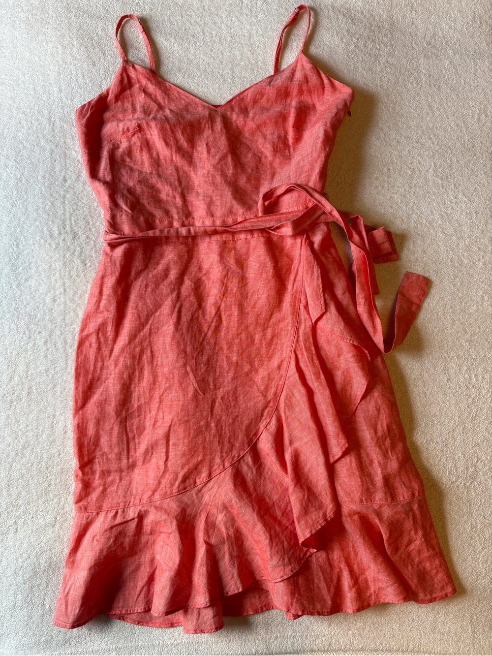 Banana Republic Coral Linen Dress, size 2